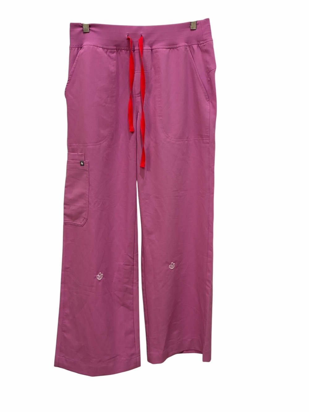 FIGS High Waisted Isabel Wide Leg Scrub Pants Women's Size MP Pink